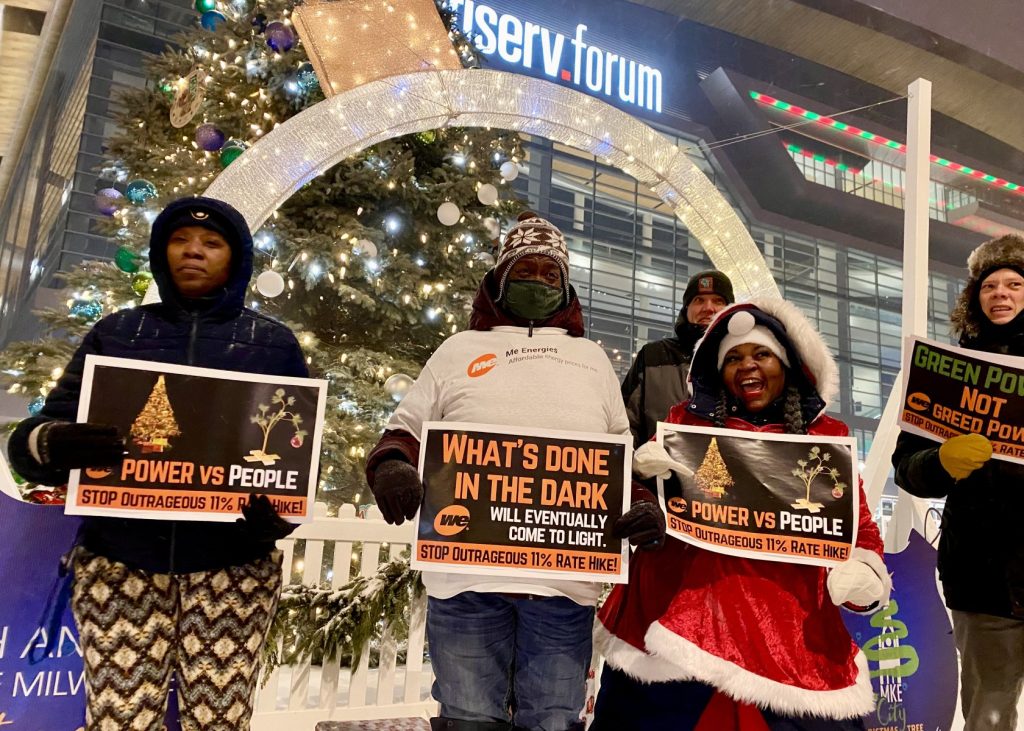 Citizen Action Stages Protest of We Energies in Frigid Conditions